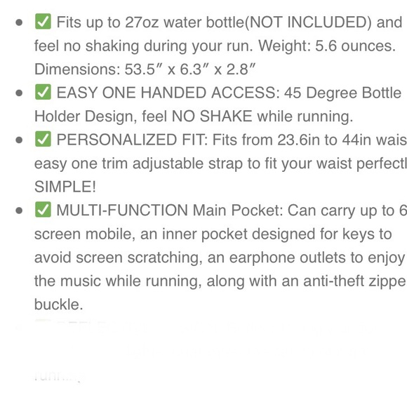 Cyberdyer Waist Hydration Fanny Pack Belt Bag - Picture 5 of 10